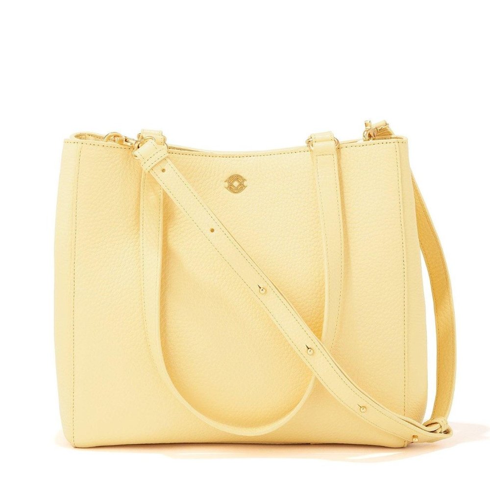 RARE DAGNE DOVER SMALL ALLYN TOTE IN POLLEN